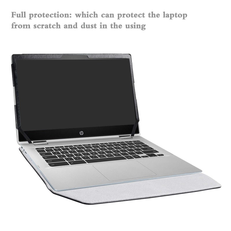 Alapmk Protective Case for MacBook Air 13 (A1369 & A1466,2010-2017 Release),Case for HP Chromebook x360 14 14-daXXXX/14b-caXXXX/Chromebook Enterprise x360 14E 14 G1 14 Inch Laptop,Black - Image 5